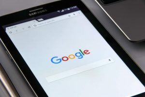 Google SEO on a tablet